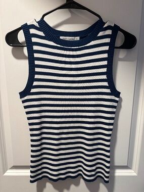 PRETTYGARDEN Summer High Neck Striped Tank Top